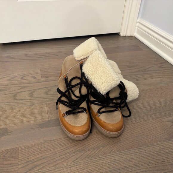 Isabel Marant Nowly Leather Shearling Boot - Picture 5 of 5